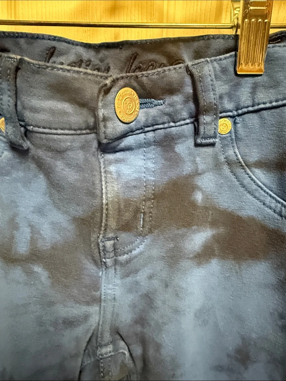 Justice Royal Blue Tie-Dye Skinny Jeans